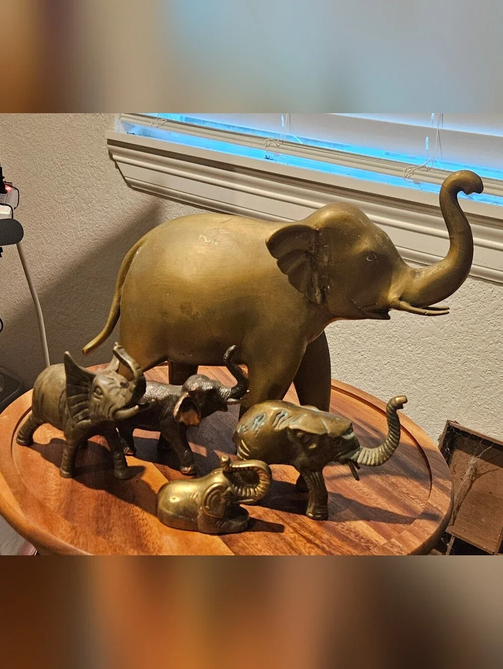 Bundle Of Vintage Brass Elephants